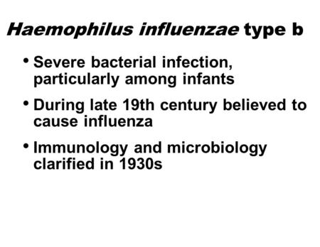Haemophilus influenzae type b