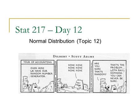 Normal Distribution (Topic 12)