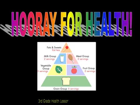 HOORAY FOR HEALTH! 3rd Grade Health Lesson.