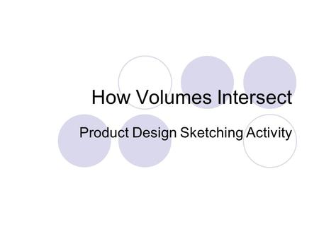 Product Design Sketching Activity