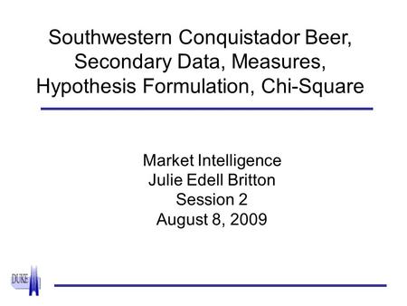 Market Intelligence Julie Edell Britton