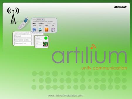 Www.networkmashups.com. Enables Artilium’s mobile operator customers to unleash unlimited innovation and rapidly deploy exciting new converged services.