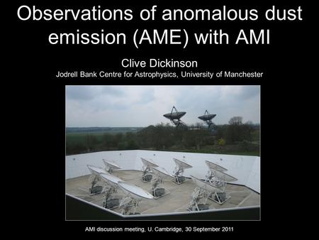 Observations of anomalous dust emission (AME) with AMI