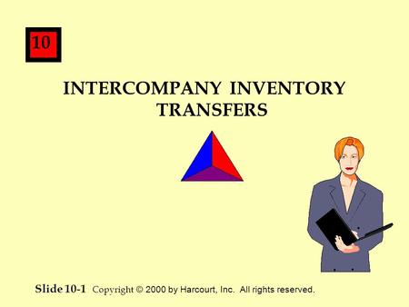 Slide 10-1 Copyright © 2000 by Harcourt, Inc. All rights reserved. 10 INTERCOMPANY INVENTORY TRANSFERS.