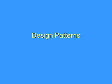 Design Patterns. What are design patterns? A general reusable solution to a commonly occurring problem. A description or template for how to solve a problem.