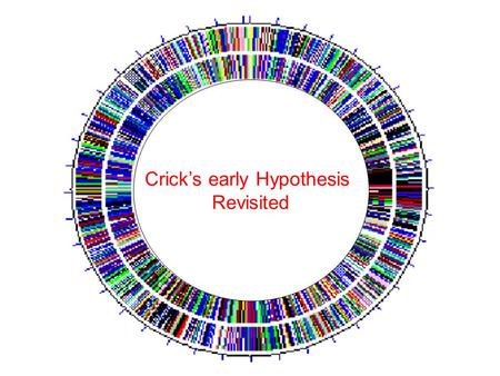 Crick’s early Hypothesis Revisited. Or The Existence of a Universal Coding Frame Axel Bernal UPenn Center for Bioinformatics Jean-Louis Lassez Coastal.