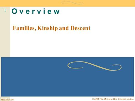 Families, Kinship and Descent