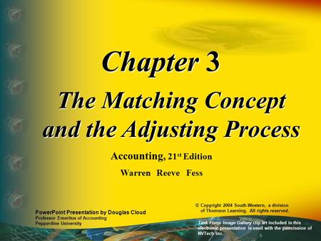 The Matching Concept and the Adjusting Process