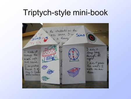 Triptych-style mini-book