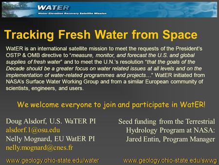 Tracking Fresh Water from Space