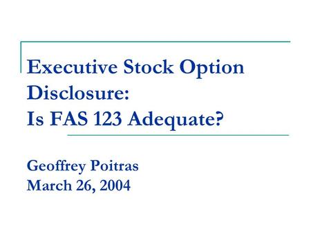fas 123r accounting for stock options