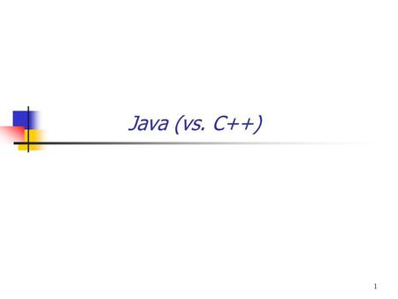 1 Java (vs. C++). 2 Object-oriented Programming Java and C++ are the most popular object-oriented programming languages Java Sun Microsystems in 1990.