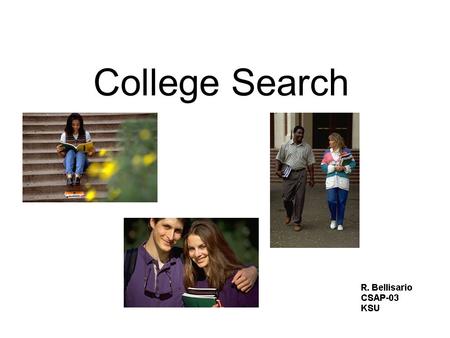 College Search. Career Options & Search Educational Opportunities –What type of schooling is required? Differences Between H.S. & College College Preferences.