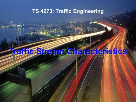 TS 4273: Traffic Engineering
