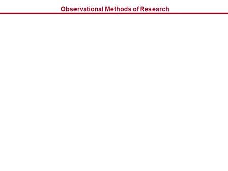 Observational Methods of Research. Observation is the most primitive and basic of all research approaches It involves the careful noting and recording.