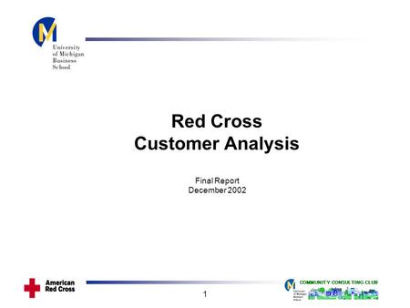 1 Red Cross Customer Analysis Final Report December 2002.