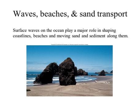 Waves, beaches, & sand transport