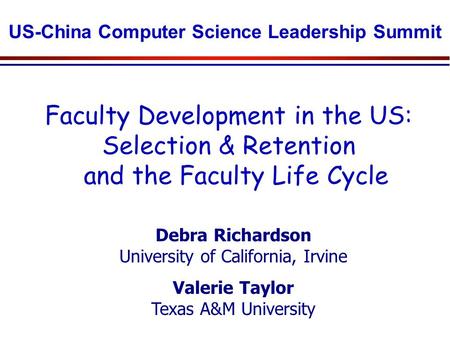 US-China Computer Science Leadership Summit