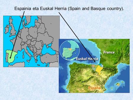 Espainia eta Euskal Herria (Spain and Basque country).