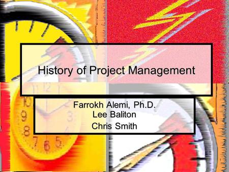 History of Project Management