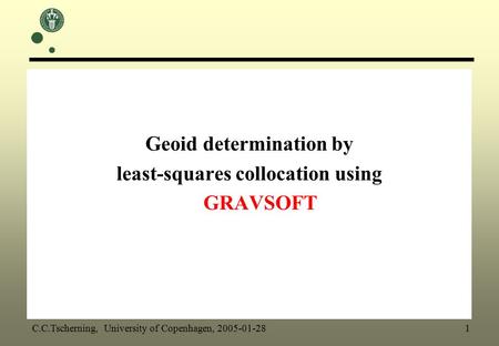 Geoid determination by least-squares collocation using