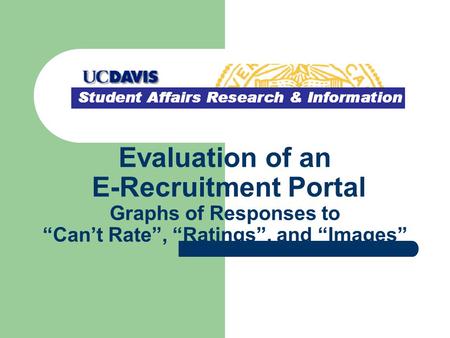 Evaluation of an E-Recruitment Portal Graphs of Responses to “Can’t Rate”, “Ratings”, and “Images”