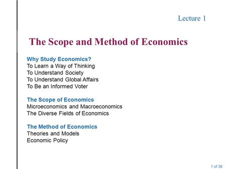 The Scope and Method of Economics