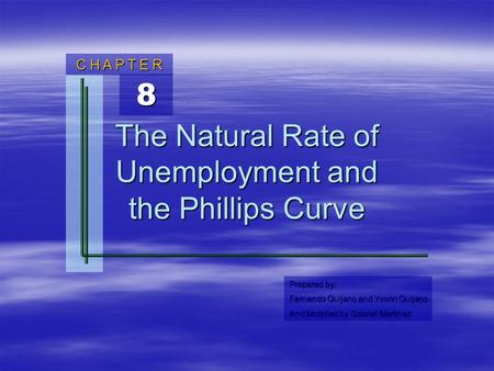 8 Prepared by: Fernando Quijano and Yvonn Quijano And Modified by Gabriel Martinez C H A P T E R The Natural Rate of Unemployment and the Phillips Curve.