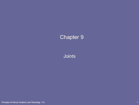 Chapter 9 Joints.