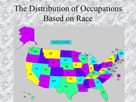The Distribution of Occupations Based on Race Racial Demographics of U.S.
