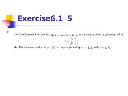 Exercise6.1 5. Exercise6.1 7 Exercise6.1 8 Exercise6.1 9.