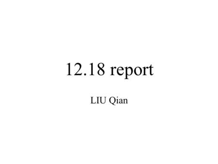 12.18 report LIU Qian. Moon box test Purpose: Try to find the reason why the Q resolution is about 10%. Test: The stability of Ref-PMT test Ref-PMT voltage.