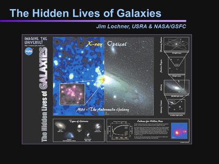 The Hidden Lives of Galaxies Jim Lochner, USRA & NASA/GSFC.
