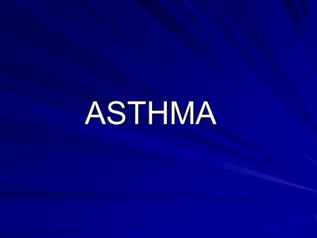 ASTHMA. The symptoms of asthma are caused when airways narrow and become inflamed.