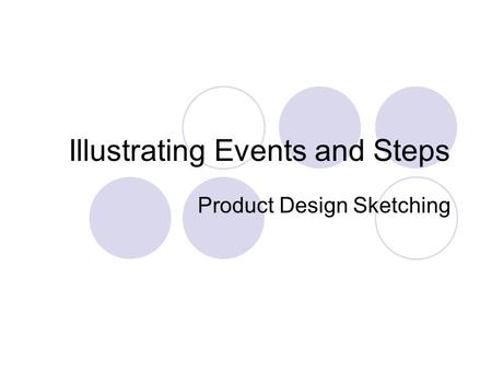 Illustrating Events and Steps Product Design Sketching.