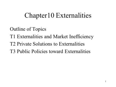 Chapter10 Externalities