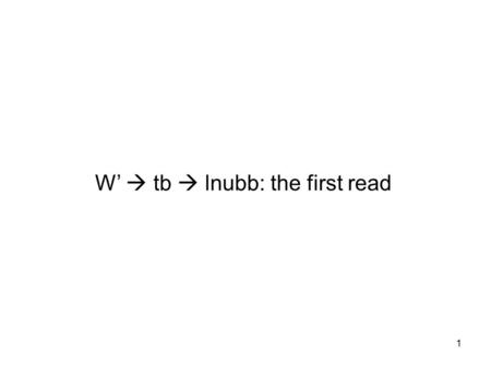 1 W’  tb  lnubb: the first read. 2 introduction sample: W’  tb  lnubb generator: PYTHIA number of events: 5000 will only use events in the good run.