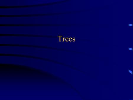 Trees. Definition of a tree A tree is like a binary tree, except that a node may have any number of children –Depending on the needs of the program, the.