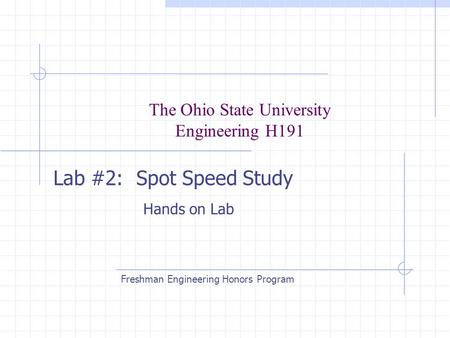 The Ohio State University Engineering H191