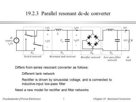 Parallel resonant dc-dc converter