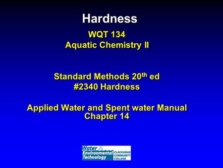 Applied Water and Spent water Manual Chapter 14
