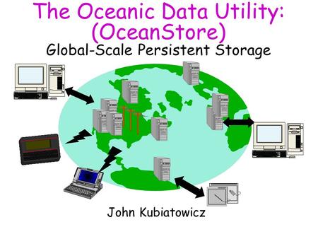 The Oceanic Data Utility: (OceanStore) Global-Scale Persistent Storage John Kubiatowicz.