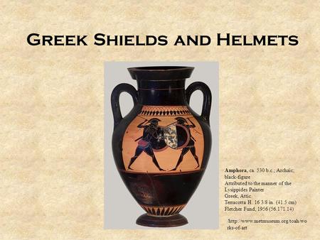 Greek Shields and Helmets