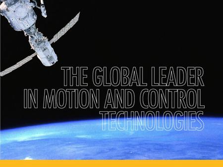 1. 2 Parker is the global leader in motion and control technologies, partnering with its customers to increase their productivity and profitability.