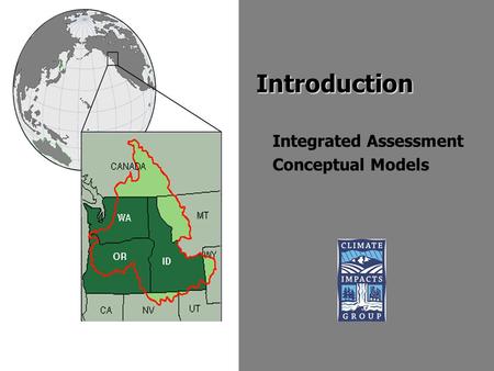 Introduction Integrated Assessment Conceptual Models.