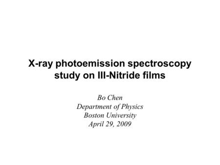 X-ray photoemission spectroscopy study on III-Nitride films