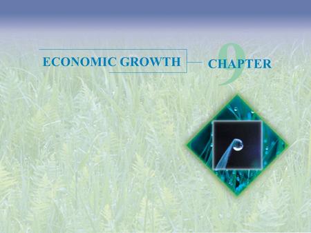 9 CHAPTER ECONOMIC GROWTH. Objectives After studying this chapter, you will able to  Describe the long-term growth trends in the United States and other.