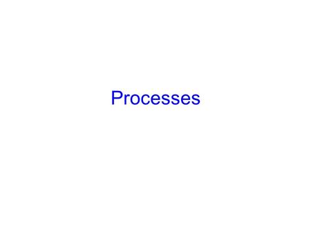 Processes. Announcements First homework is due this Wednesday by midnight First CS 415 project is up Contact me by 3:30 if you don’t have CSUGLab account.