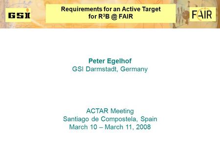 Requirements for an Active Target