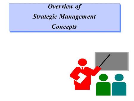 Overview of Strategic Management Concepts Overview of Strategic Management Concepts.